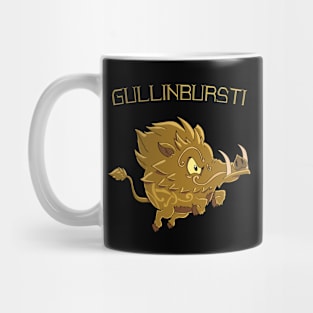 Golden Gullinbursti: A Mythical Design for a Legendary Journey Mug